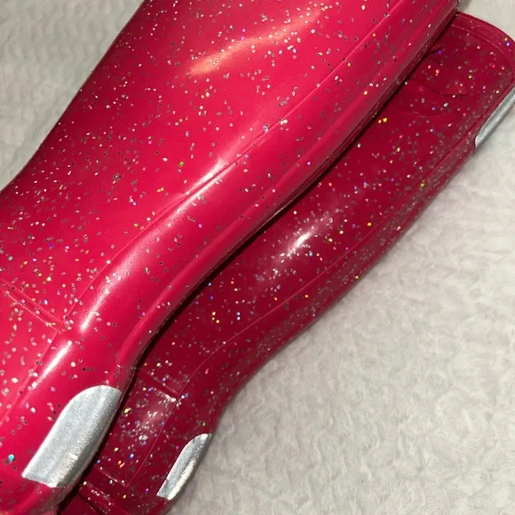 Hunter Kids Original Knee High Giant Glitter Wellington Boots New Without Box - Picture 2 of 11